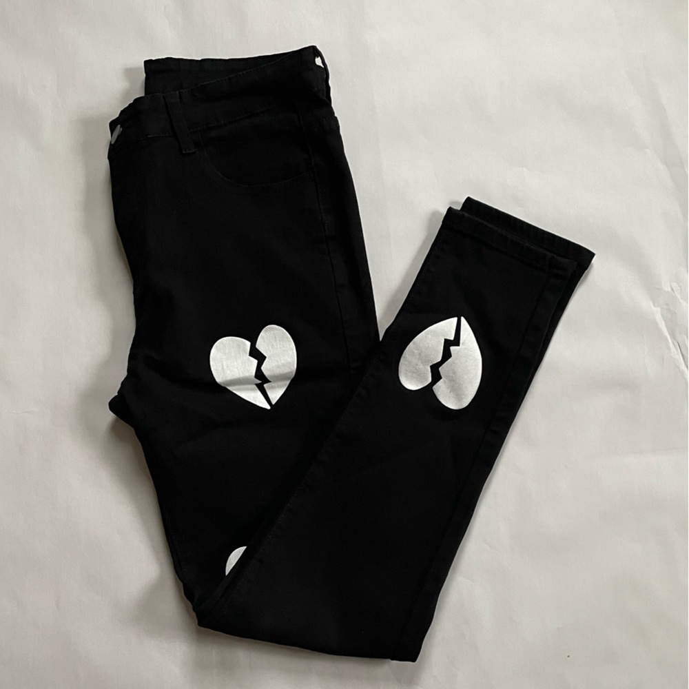 Mens black heartbreaker jeans